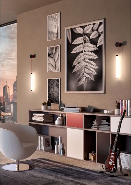 Redo 01-3302 - Lampada da parete LED dimmerabile SWING LED/9W/230V 3000/4000K CRI 90 nero