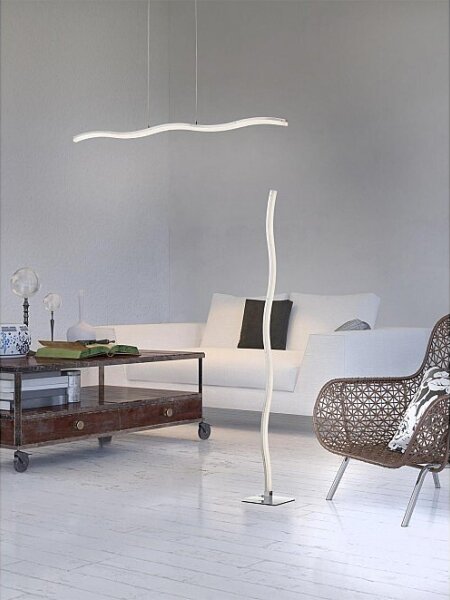 Redo 01-893 - Lampadario a sospensione su cavo PULSE LED/23,1W/230V cromo opaco