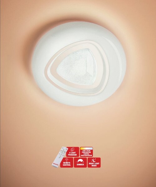 Redo 05-919 - Plafoniera LED dimmerabile GALAX LED/48W/230V bianca + telecomando