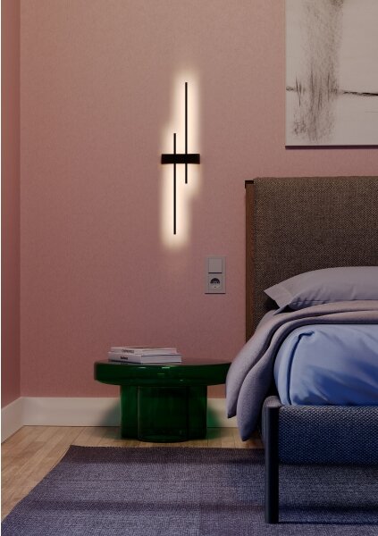 Redo 01-2747 - Lampada da parete LED TANGENT LED/13W/230V CRI 90 nera