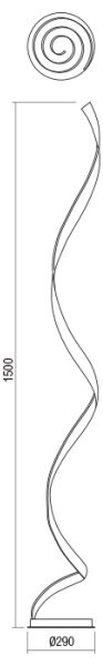 Redo 01-1797 - Lampada da terra LED dimmerabile TORSION LED/24W/230V bianca
