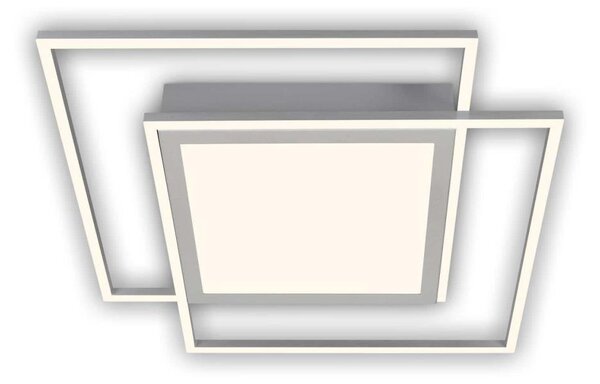 Brilo - Plafoniera LED 2xLED/16W/230V + LED/19W 51,5x51,5 cm cromo opaco