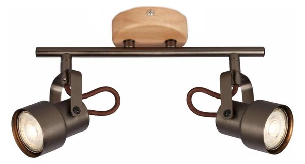 Brilo - Faretto LED TAHUN 2xGU10/5W/230V marrone