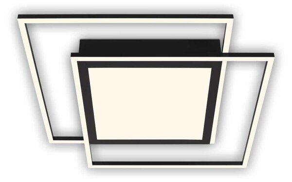 Brilo - Plafoniera LED 2xLED/16W/230V + LED/19W 51,5x51,5 cm nera