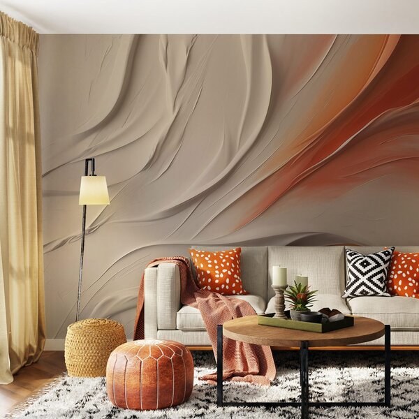 Carta da parati Sfondo astratto, beige, rosso, arancione, Carta da parati 3D, w02231 : Uwalls.it