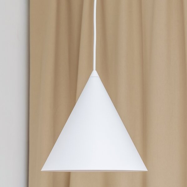 Lampadario su cavo ETNA II 1xE27/15W/230V pr. 25 cm bianco