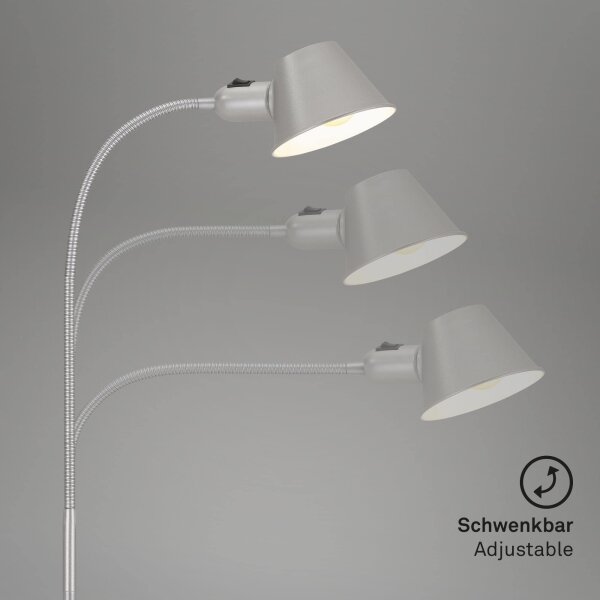 Brilo - Lampada da tavolo 1x E27/10W/230V cromo opaco