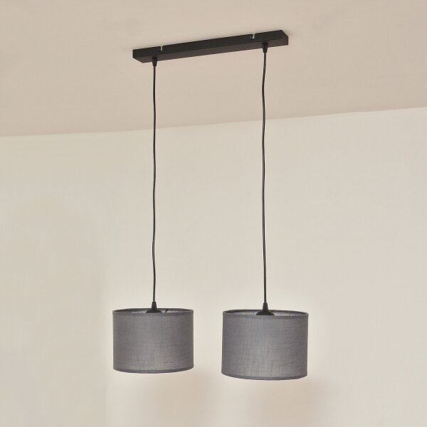 Lampadario a cavo ALBA 2xE27/15W/230V grigio