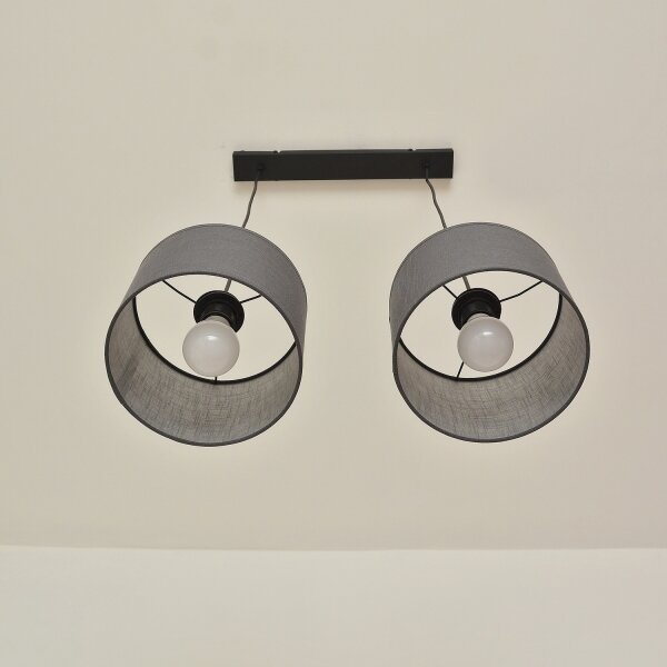 Lampadario a cavo ALBA 2xE27/15W/230V grigio