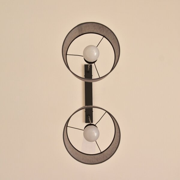 Lampadario a cavo ALBA 2xE27/15W/230V grigio