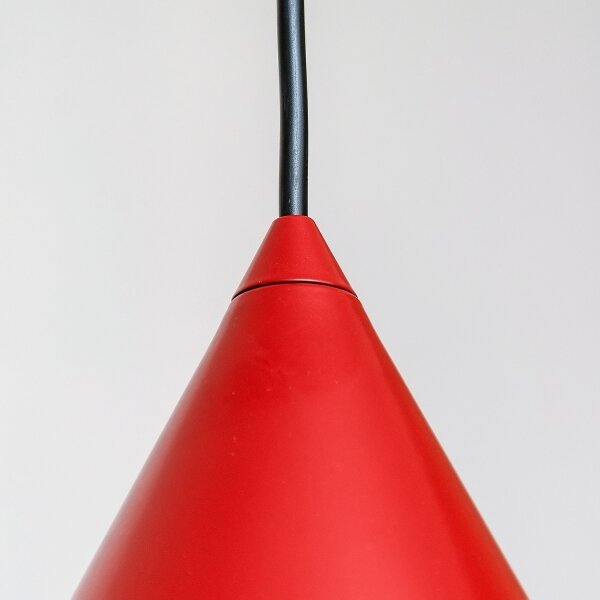 Lampada a sospensione con cavo ETNA II 1xE27/15W/230V diam. 25 cm rossa