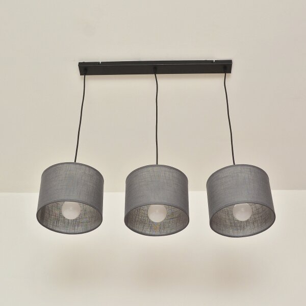 Lampadario a cavo ALBA 3xE27/15W/230V grigio