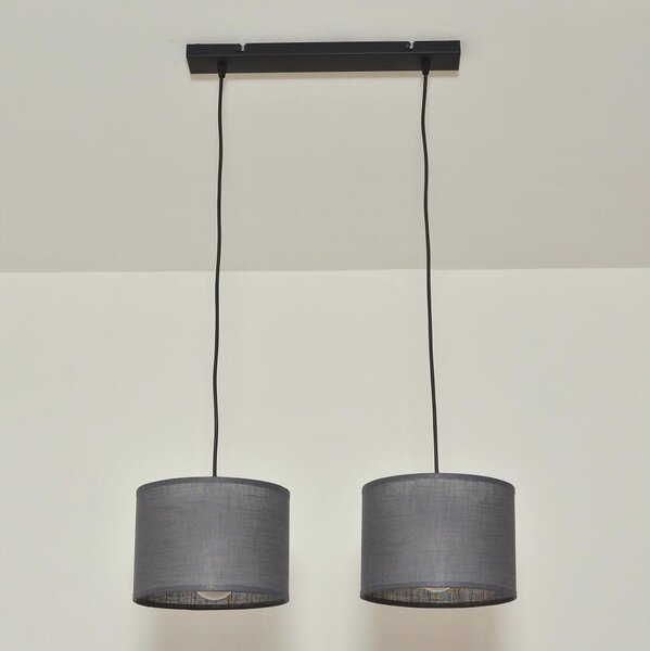 Lampadario a cavo ALBA 2xE27/15W/230V grigio
