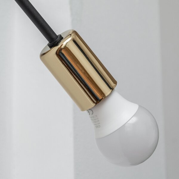 Applique da parete OXFORD 1xE27/15W/230V oro/nero