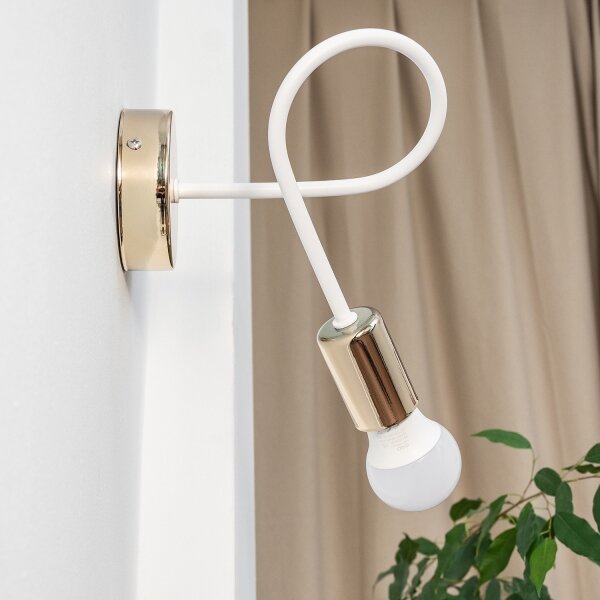 Lampada da parete OXFORD 1xE27/15W/230V oro/bianco