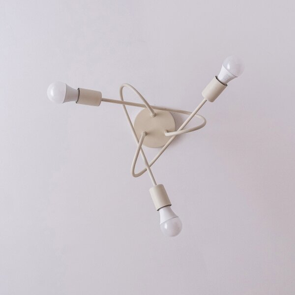 Lampadario a soffitto OXFORD 3xE27/15W/230V crema