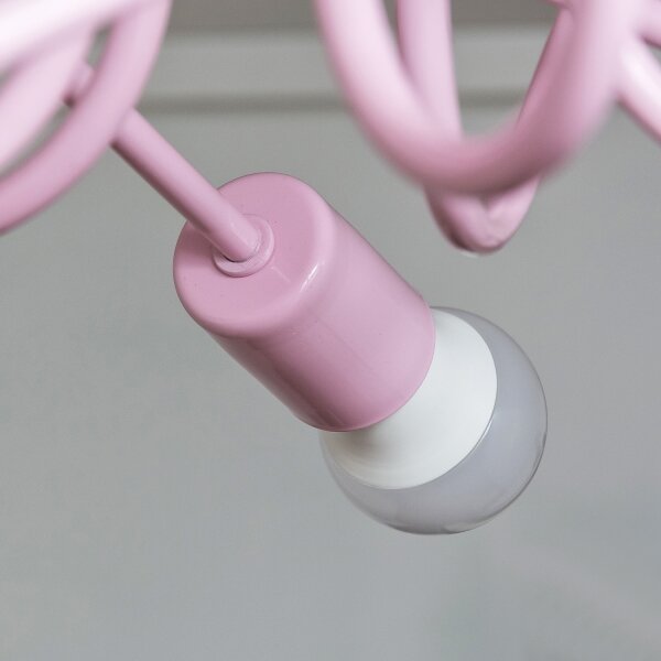 Plafoniera OXFORD 5xE27/15W/230V rosa