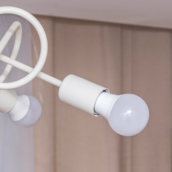 Lampadario a plafone OXFORD 5xE27/15W/230V crema