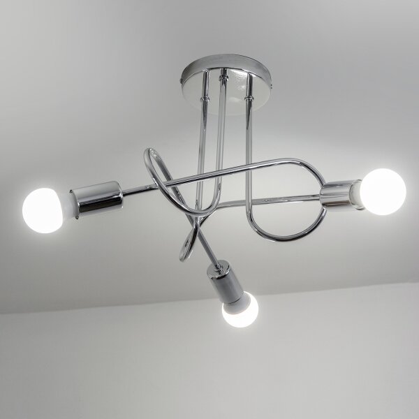 Plafoniera OXFORD 3xE27/15W/230V cromo lucido