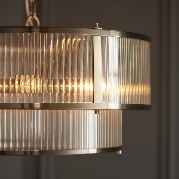 Endon 110944 - Lampadario a catena RIDGETON 5xE14/6W/230V in ottone