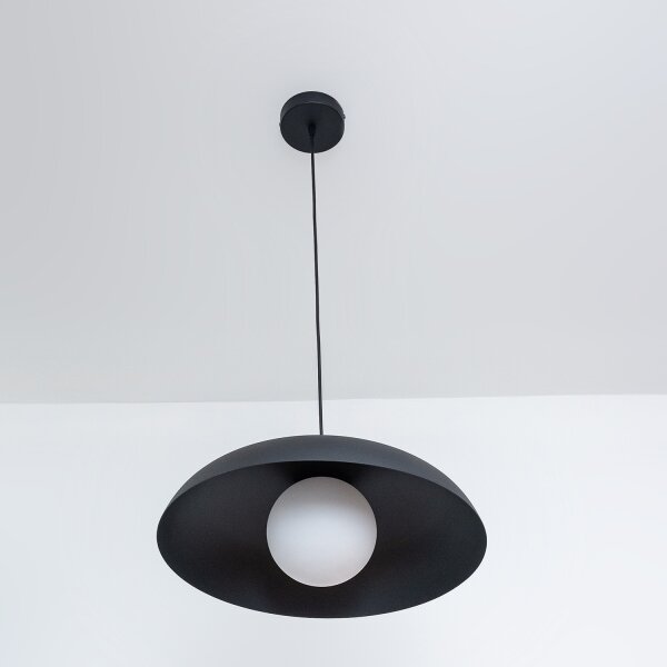 Lampada a sospensione con cavo ECLIPSE 1xE27/15W/230V nera