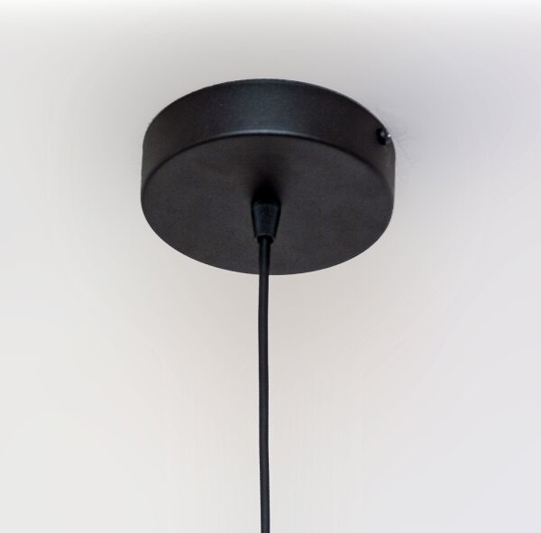 Lampadario a sospensione ECLIPSE 1xE27/15W/230V nero/oro