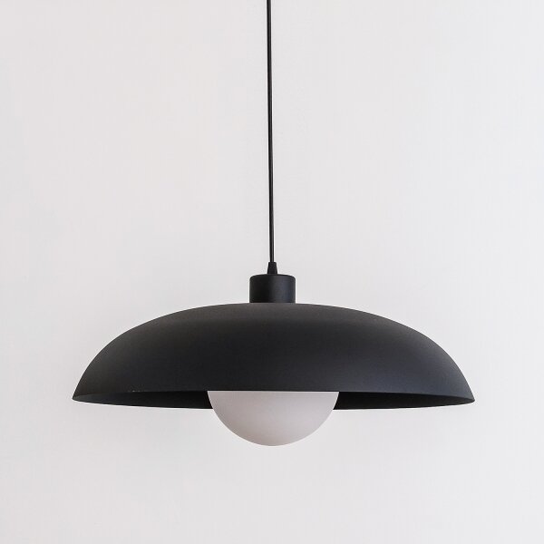 Lampada a sospensione con cavo ECLIPSE 1xE27/15W/230V nera