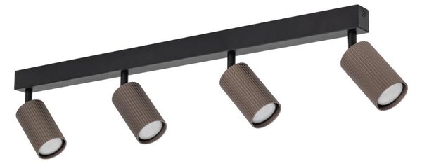 Faretto TUNE 4xGU10/10W/230V nero/marrone