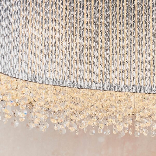 Endon 81979 - Lampadario in cristallo GALINA a sospensione con cavo 8xG9/25W/230V, cromo lucido