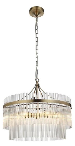 Endon 99166 - Lampadario a catena MARIETTA 5xE14/7W/230V ottone/trasparente