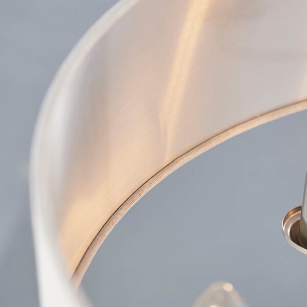 Endon 94357 - Lampadario a catena HIGHCLERE 6xE14/40W/230V beige/cromo satinato