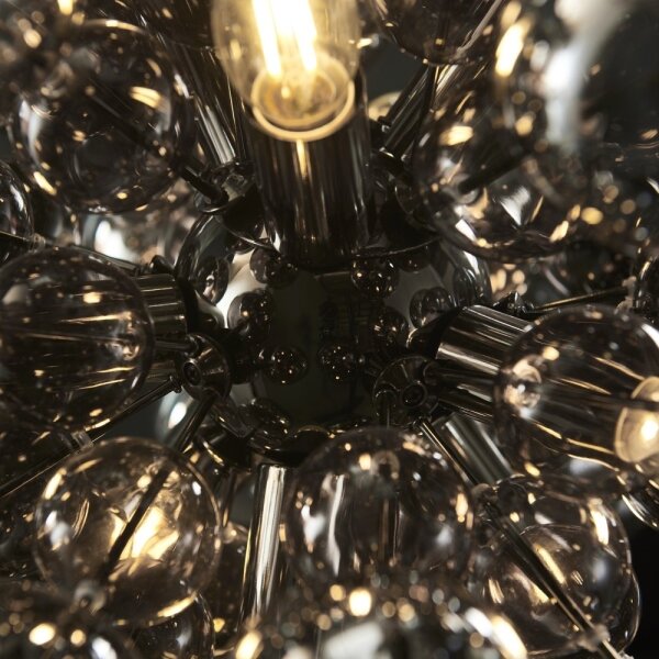 Endon 81583 - Lampadario a cavo JOULES 9xE14/7W/230V cromo lucido/fumé