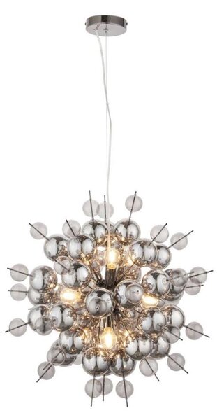 Endon 81583 - Lampadario a cavo JOULES 9xE14/7W/230V cromo lucido/fumé