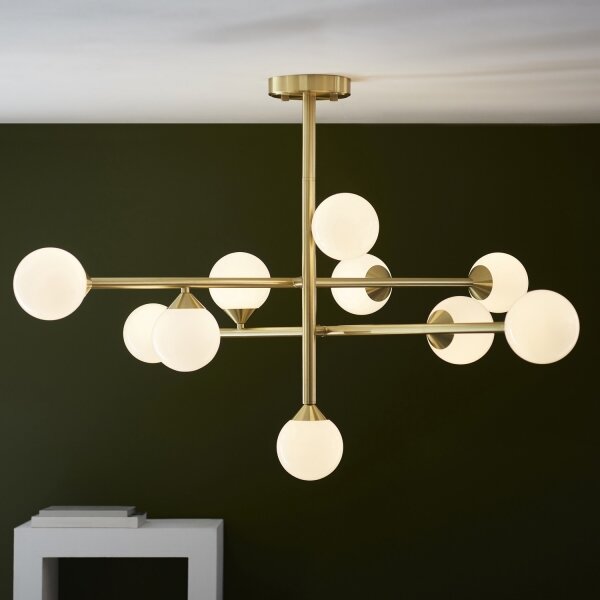 Endon 106754 - Lampadario a stelo OTIS 10xG9/5W/230V oro