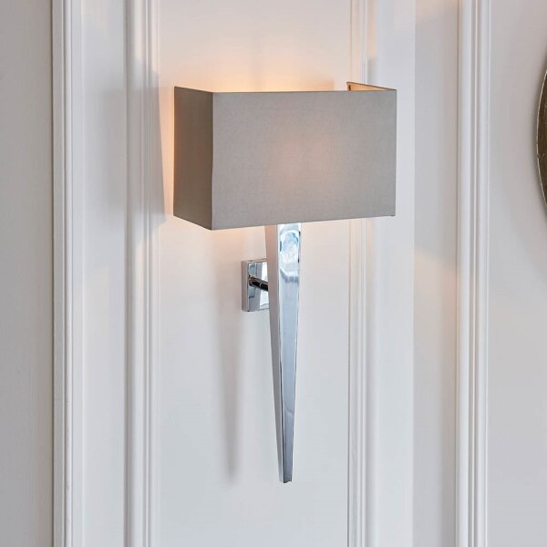 Endon 56706 - Applique MORETO 1xE14/7W/230V cromo lucido/grigio