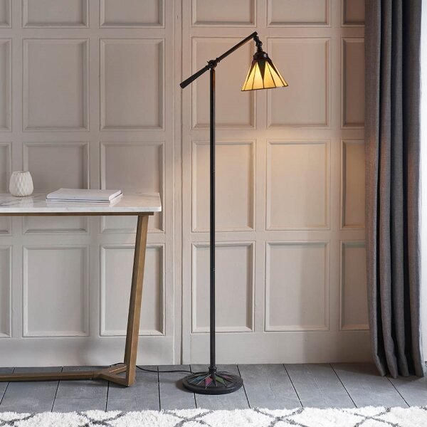Endon 74355 - Lampada da terra Tiffany DARK STAR 1xE14/40W/230V