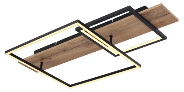 Globo 67289D1 - Plafoniera a LED VANNI, 24W/230V, marrone/nero