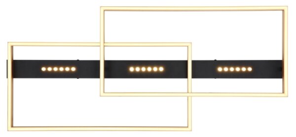 Globo 48461-54 - Plafoniera LED LUFFY LED/54W/230V nero/oro