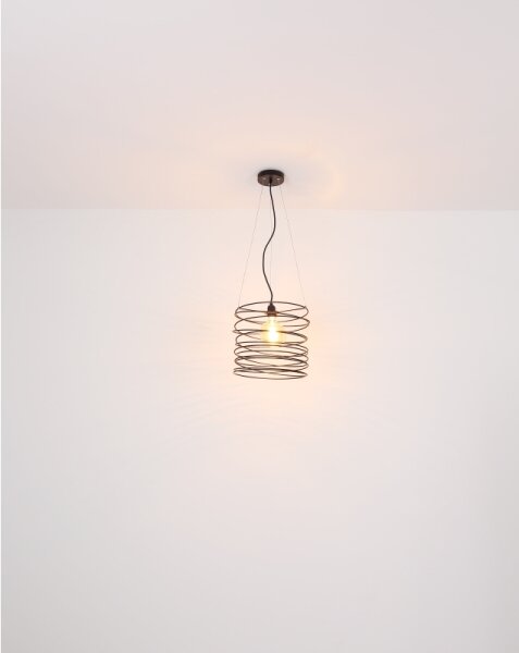 Globo 15640H - Lampada a sospensione su cavo TILLY 1xE27/60W/230V nera