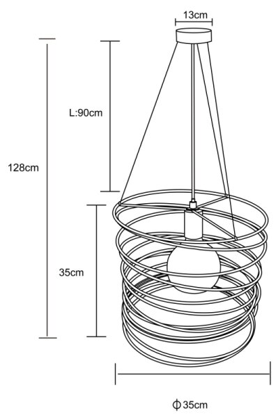 Globo 15640H - Lampada a sospensione su cavo TILLY 1xE27/60W/230V nera