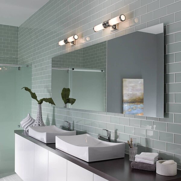 FEISS Applique da parete Payne, dimmerabile, Cromo / Argento, Bagno, Vetro, Applique