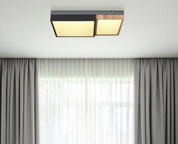 Globo 67286-30 - Plafoniera LED GUNDI LED/30W/230V marrone/nero
