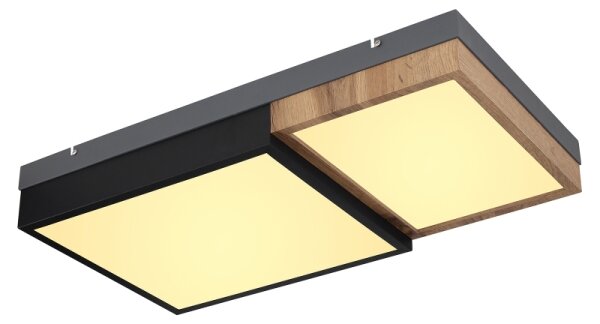 Globo 67286-30 - Plafoniera LED GUNDI LED/30W/230V marrone/nero