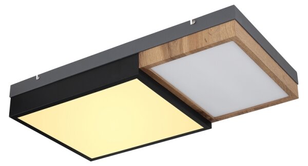 Globo 67286-30 - Plafoniera LED GUNDI LED/30W/230V marrone/nero