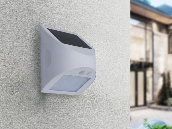 Lampada da parete solare a LED con sensore LED/3W/3,7V 1200 mAh IP54 bianca