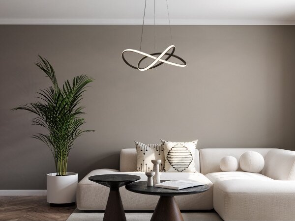 Lampadario dimmerabile a sospensione su cavo LED/85W/230V 3000-6500K + telecomando