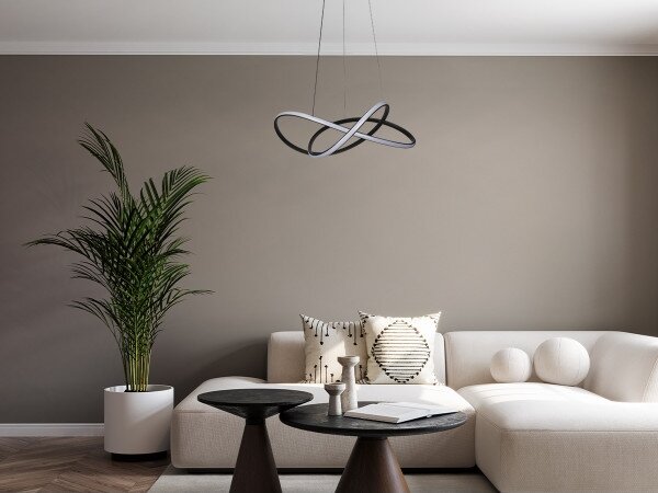 Lampadario dimmerabile a sospensione su cavo LED/85W/230V 3000-6500K + telecomando