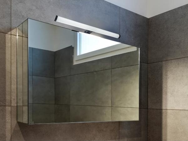 Illuminazione LED per specchio da bagno, 10 W, 230 V, 45 cm, IP44, nero