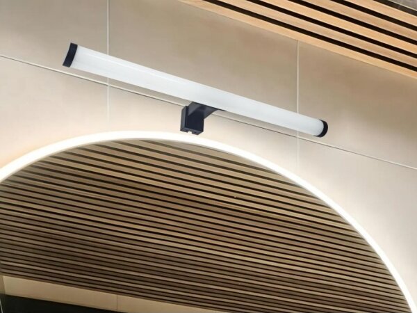 Illuminazione LED per specchio da bagno, 10 W, 230 V, 45 cm, IP44, nero