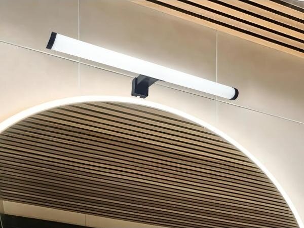 Illuminazione LED per specchio da bagno, 10 W, 230 V, 45 cm, IP44, nero